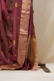 Two Tone Purple Chanderi Cotton Silk Saree - SRTTPCSS434