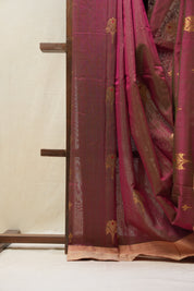 Two Tone Purple Chanderi Cotton Silk Saree - SRTTPCSS434