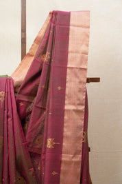 Two Tone Purple Chanderi Cotton Silk Saree - SRTTPCSS434