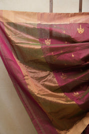Two Tone Purple Chanderi Cotton Silk Saree - SRTTPCSS434