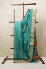 Teal Green Chanderi Cotton Silk Saree - SRTGCSS438