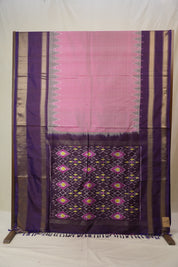 Pink Purple Pochampalli Silk Ikat Saree - SRPPPSIS261