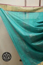 Teal Green Chanderi Cotton Silk Saree - SRTGCSS438