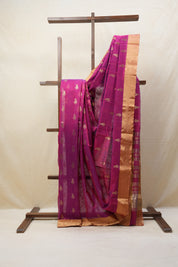 Magenta Chanderi Cotton Silk Saree - SRMCSS442
