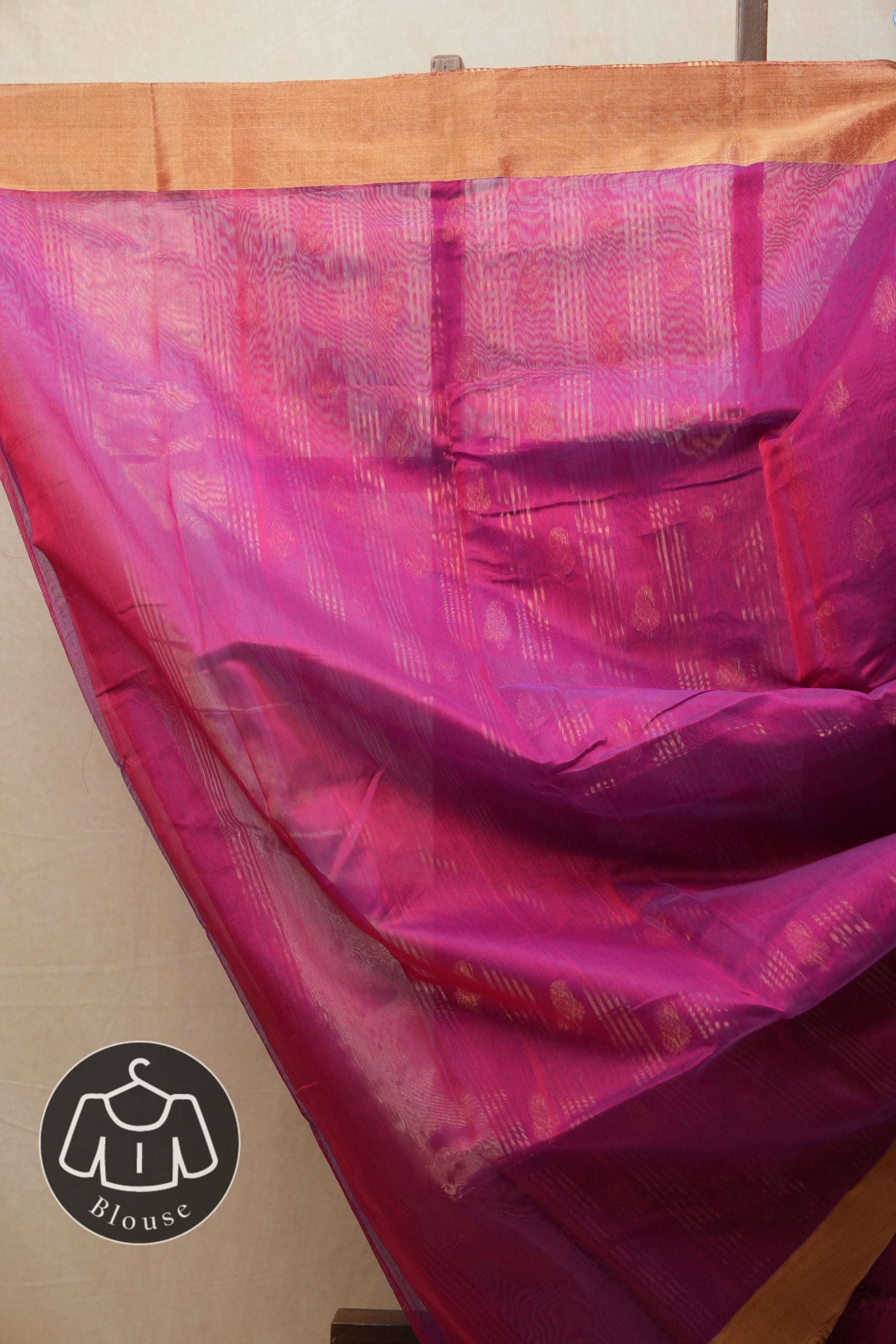 Magenta Chanderi Cotton Silk Saree - SRMCSS442