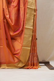 Two Tone Orange Chanderi Cotton Silk Saree - SRTTOCSS439
