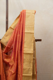 Two Tone Orange Chanderi Cotton Silk Saree - SRTTOCSS439
