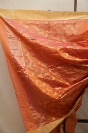 Two Tone Orange Chanderi Cotton Silk Saree - SRTTOCSS439