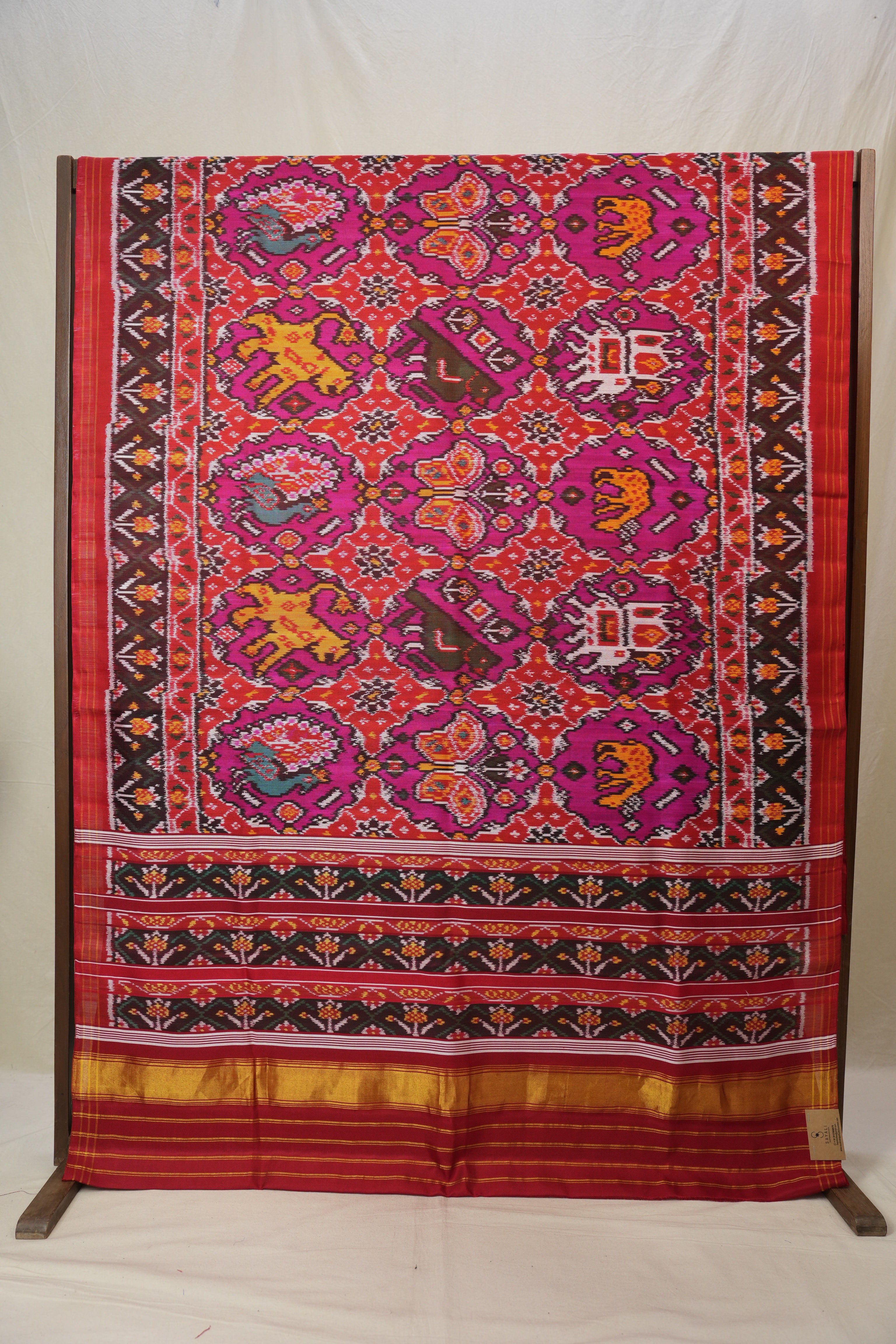 Pink Red Rajkot Patola Silk Saree - SRPRRPSS591