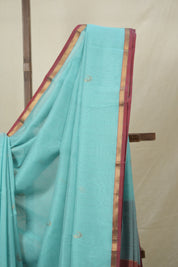 Sky Blue Maheshwari Saree - SRSBMS995