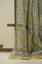Green Kota Doria Saree - SRGKDS309