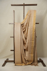 Gold Cream Tussar Silk Saree - SRGCTSS1665