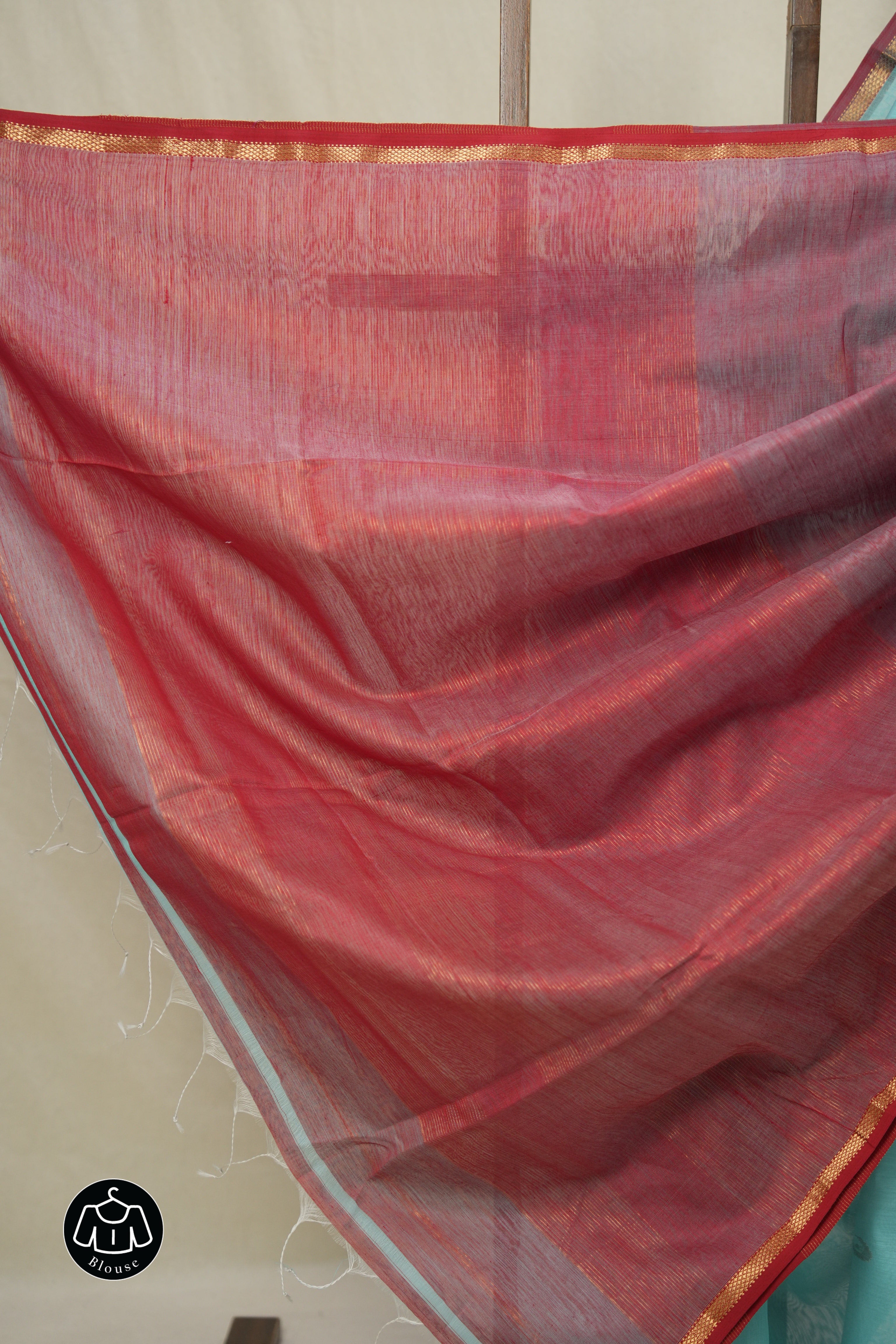 Sky Blue Maheshwari Saree - SRSBMS995