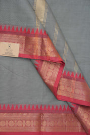 Gray Kanchi Cotton Saree - SRGKCS923