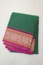 Green Kanchi Cotton Saree - SRGKCS830