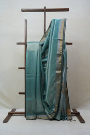 Blue Maheshwari Tissue Saree - SRBMTS448