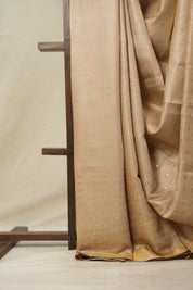 Gold Cream Tussar Silk Saree - SRGCTSS1665