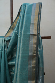 Blue Maheshwari Tissue Saree - SRBMTS448