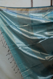 Blue Maheshwari Tissue Saree - SRBMTS448