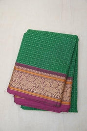 Green Kanchi Cotton Saree - SRGKCS832