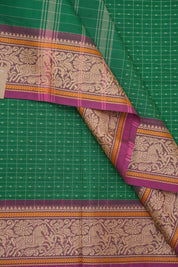 Green Kanchi Cotton Saree - SRGKCS832