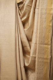 Gold Cream Tussar Silk Saree - SRGCTSS1665