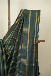 Green Raw Silk Saree - SRGRSS1126