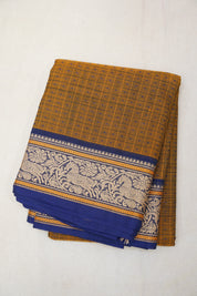 Mustard Brown Kanchi Cotton Saree - SRMBKCS827