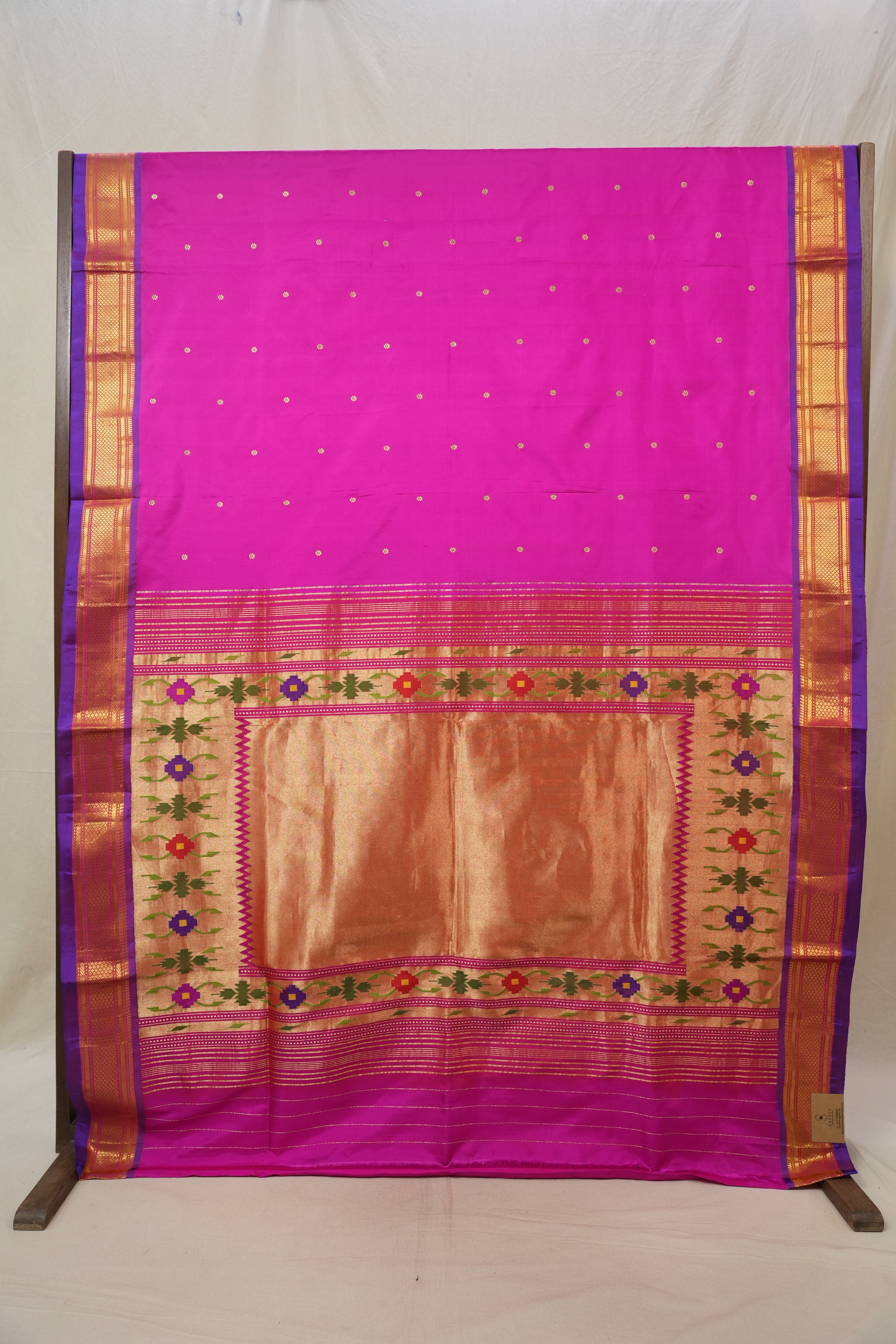 Rani Pink Silk Paithani Saree - SRRPSPS756