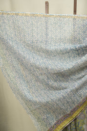 Green Kota Doria Saree - SRGKDS309