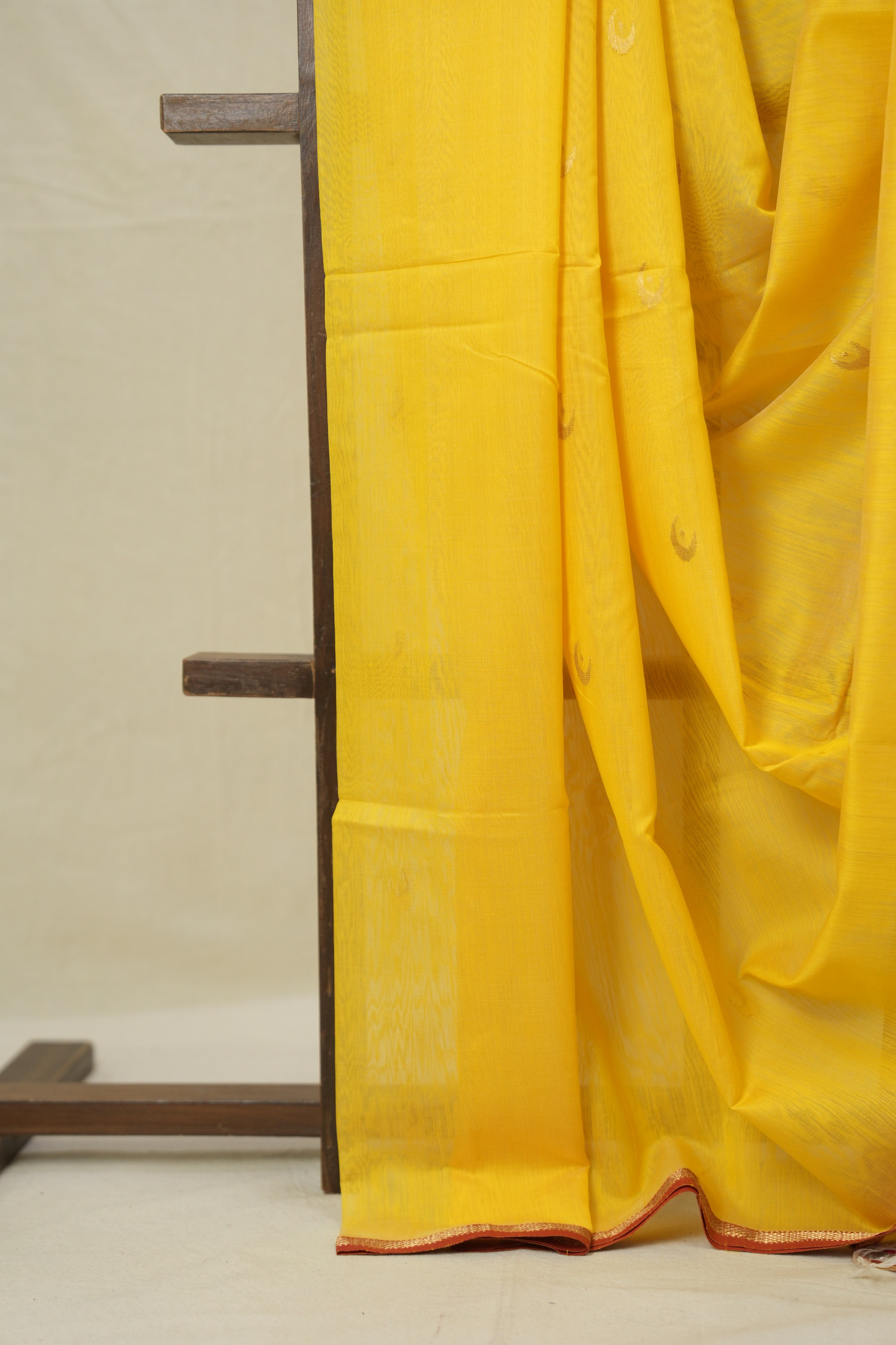 Yellow Maheshwari Saree - SRYMS993