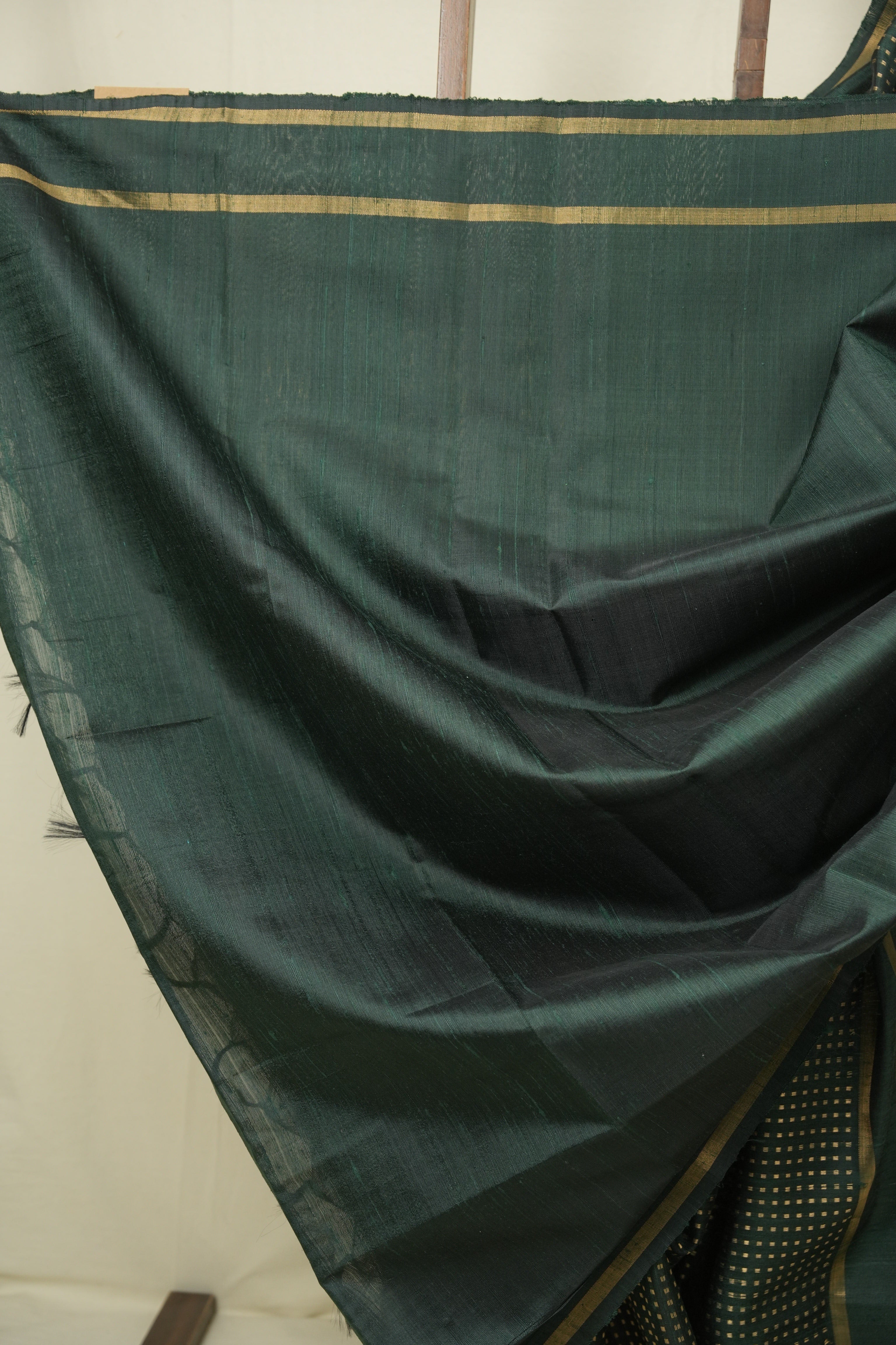 Green Raw Silk Saree - SRGRSS1126