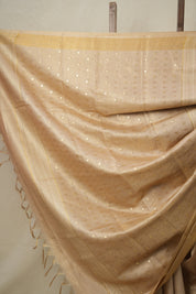 Gold Cream Tussar Silk Saree - SRGCTSS1665