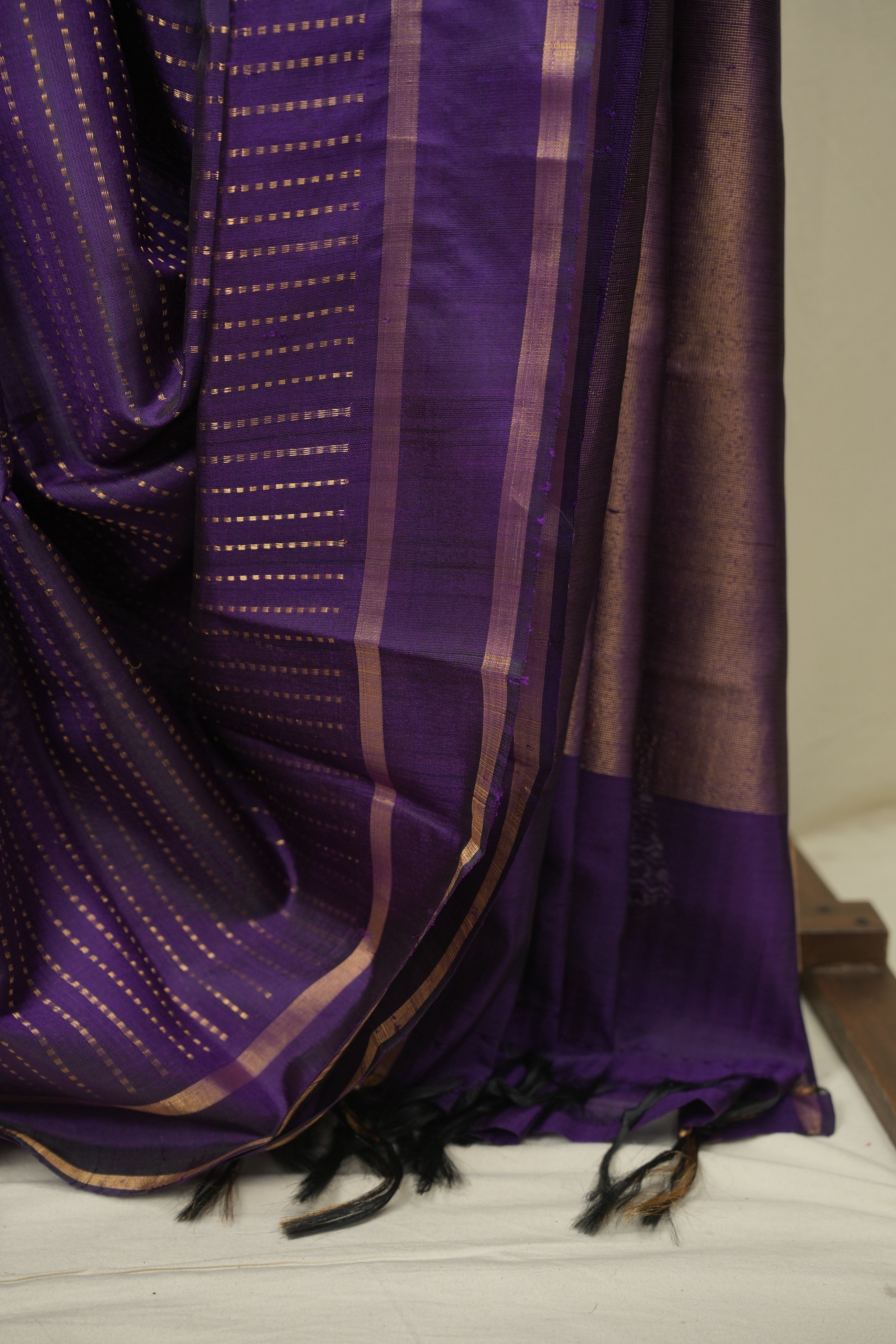 Purple Raw Silk Saree - SRPRSS1127