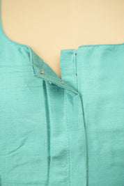 Turquoise Raw Silk Blouse - SRTRSB21