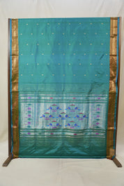 Peacock Green Silk Paithani Saree - SRPGSPS763