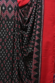 Black Pochampalli Cotton Ikat Saree - SRBPCIS520
