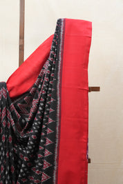 Black Pochampalli Cotton Ikat Saree - SRBPCIS520