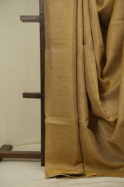 Beige Gold Tissue Linen Jamdani Saree - SRPGTLJS200