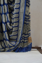 Blue HBP Modal Silk Saree - SRBMSS367