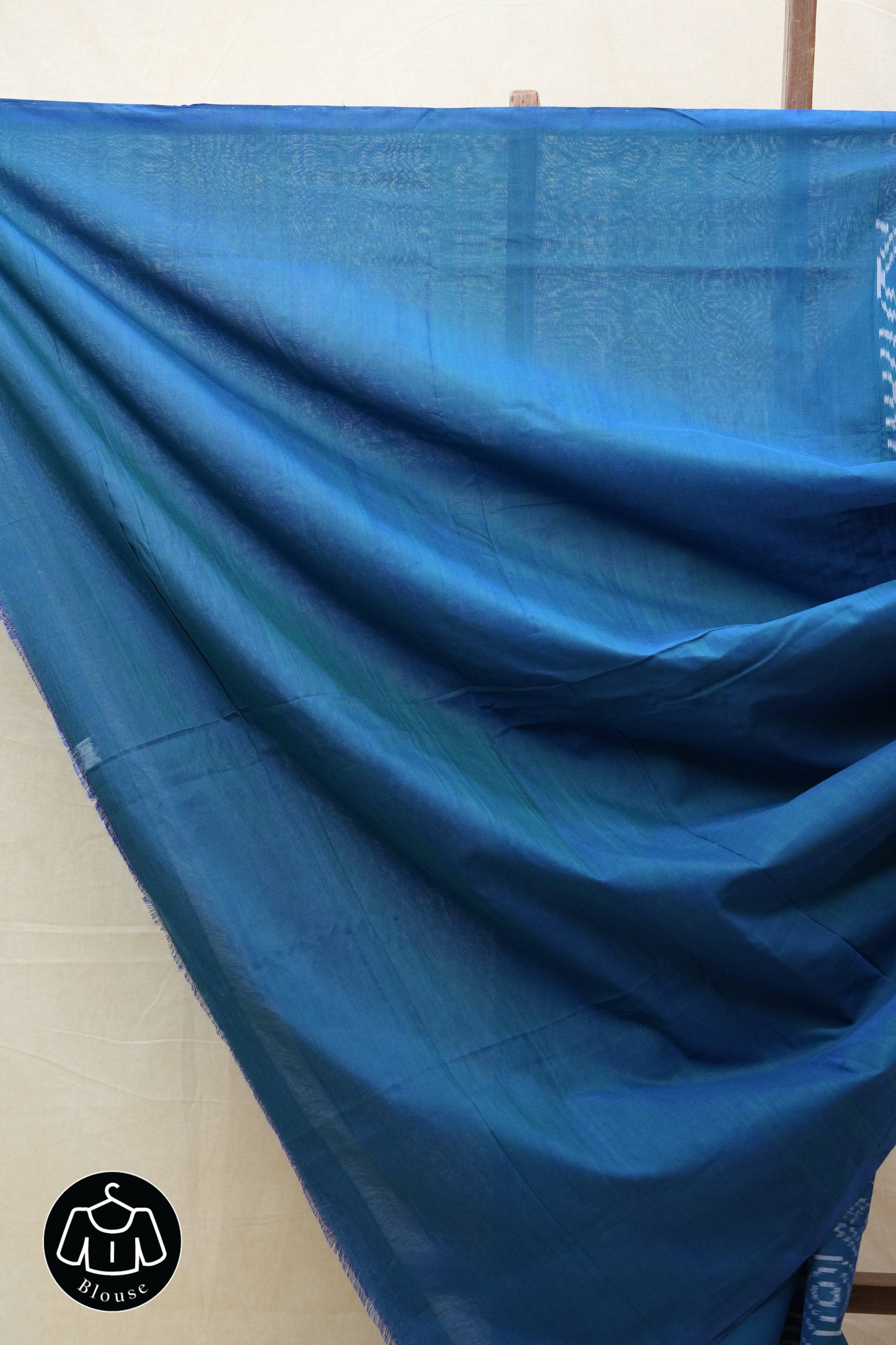 Peacock Blue Pochampalli Cotton Ikat Saree - SRPBPCIS494