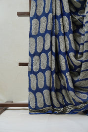 Blue HBP Modal Silk Saree - SRBMSS367