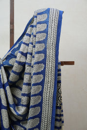 Blue HBP Modal Silk Saree - SRBMSS367