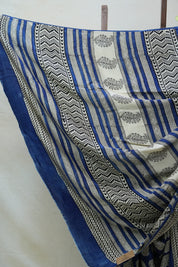 Blue HBP Modal Silk Saree - SRBMSS367