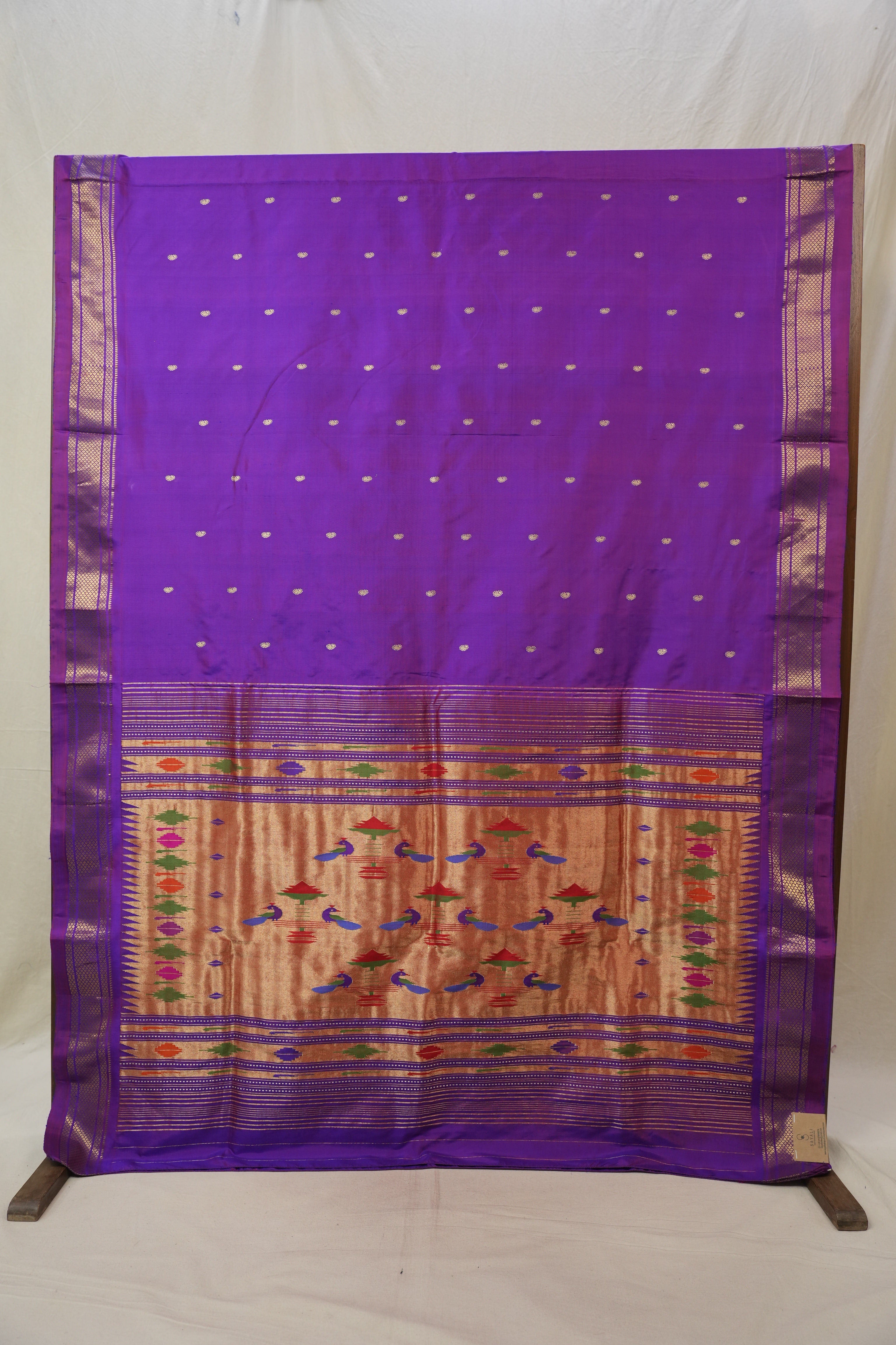 Purple Silk Paithani Saree - SRPSPS759