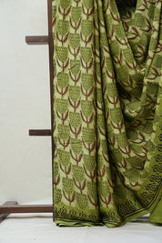 Grass Green HBP Modal Silk Saree - SRGGMSS379