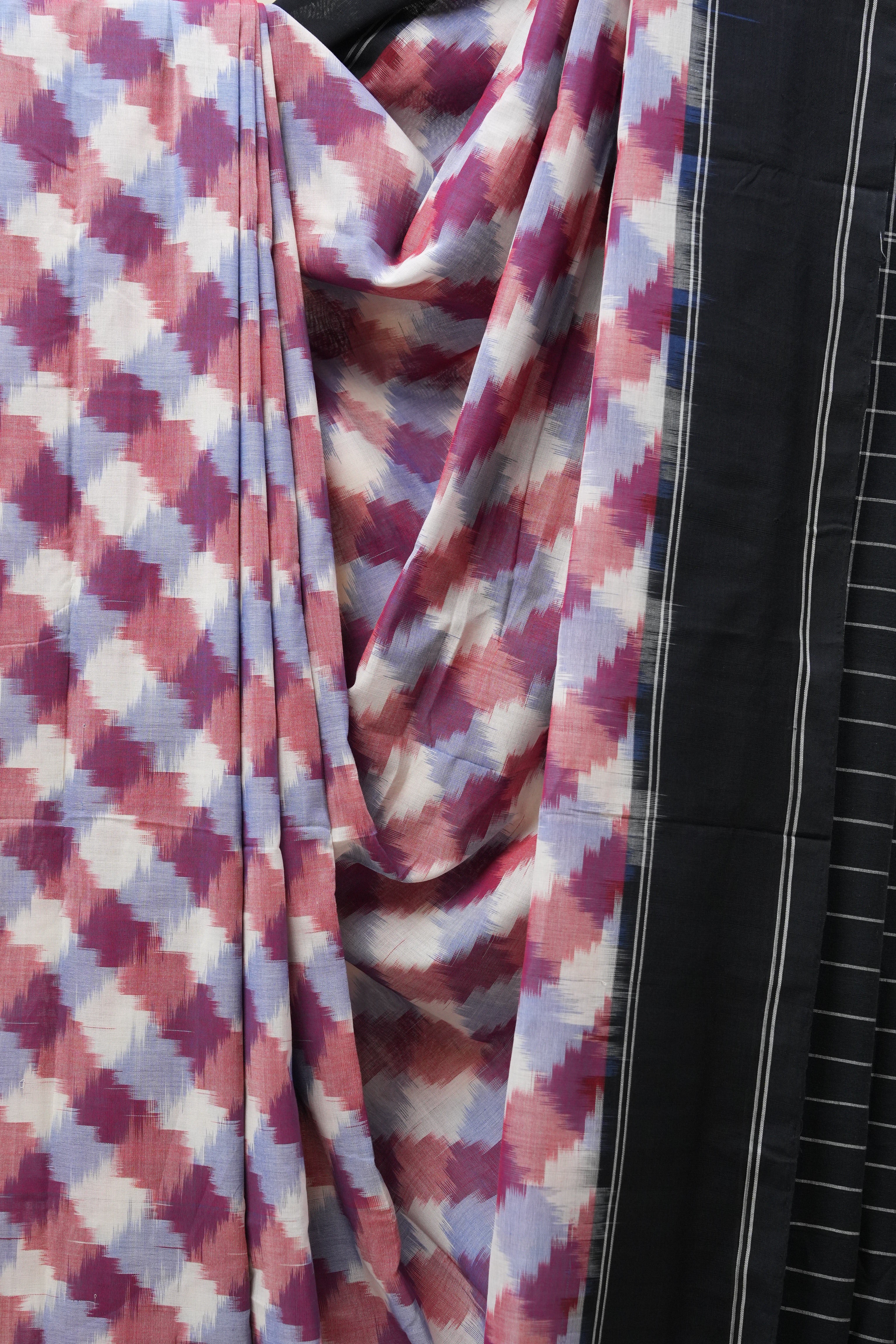 Multicolor Pochampalli Cotton Ikat Saree - SRMPCIS304