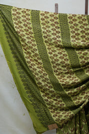 Grass Green HBP Modal Silk Saree - SRGGMSS379