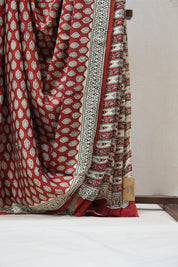 Red HBP Modal Silk Saree - SRRMSS370