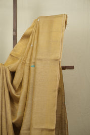 Beige Gold Tissue Linen Jamdani Saree - SRPGTLJS200